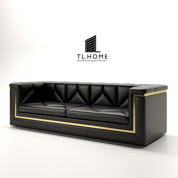 Sofa băng khung inox bọc da PU