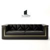 Sofa băng khung inox bọc da PU