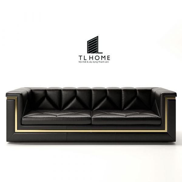 Sofa băng khung inox bọc da PU