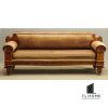 Sofa băng Tân cổ điển khung gỗ óc chó vải nhung