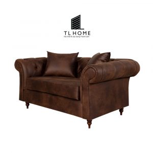 Sofa đơn khung gỗ sồi bọc da PU