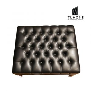 Sofa đôn tân cổ điển gỗ óc chó da Microfiber