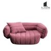 Sofa đơn Tân cổ điển khung gỗ sồi bọc Da Simili (PVC)