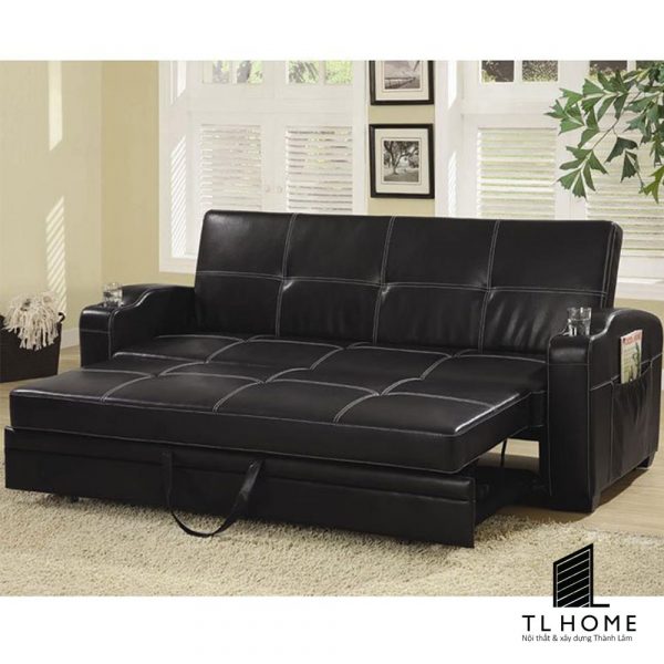 Sofa giường Tân cổ điển khung inox bọc Da Simili (PVC)