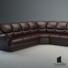 Sofa góc khung gỗ sồi bọc da PU