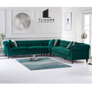 Sofa góc khung gỗ sồi bọc nỉ