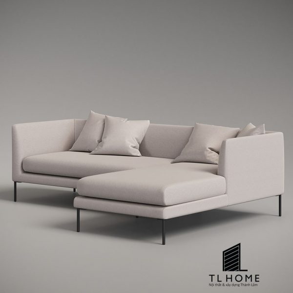 Sofa góc khung inox bọc nỉ