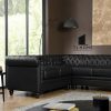 Sofa góc Tân cổ điển khung gỗ sồi bọc da thật