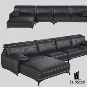 Sofa Góc Tân cổ điển khung inox bọc da PU