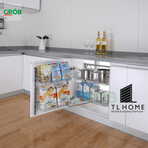 Tủ kho 2 tầng cánh mở inox 304