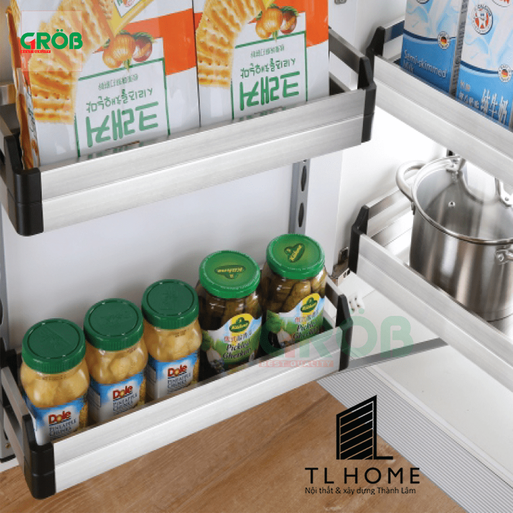 Tủ kho 2 tầng cánh mở inox hộp