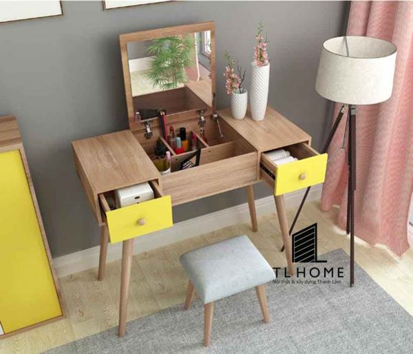 Bàn trang điểm hiện đại MDF cốt thường phủ Min