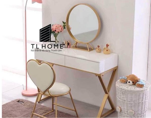 Bàn trang điểm tân cổ điển MDF cốt thường phủ Min