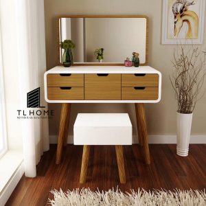 Bàn trang điểm tân cổ điển MDF Thái Lan cốt thường Sơn bệt