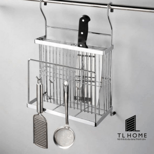 Giá để dao thớt treo ngoài inox nan dẹt 304