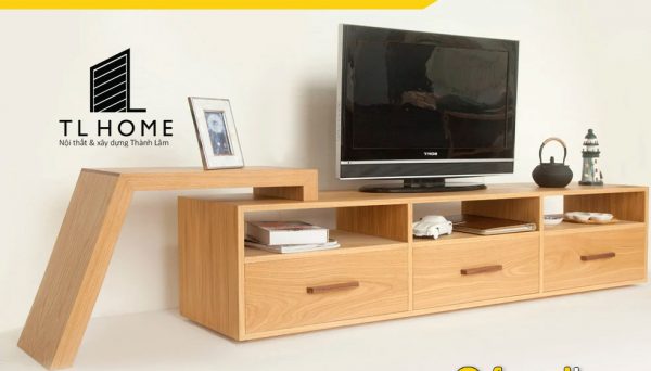 Kệ tivi MDF Thái Lan cốt thường phủ Veneer